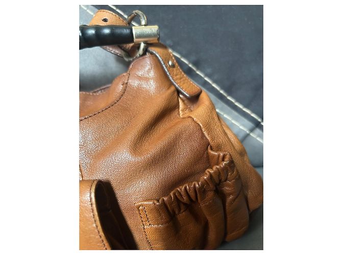 Borsa Yves Saint Laurent Mombasa in pelle marrone - vista 5