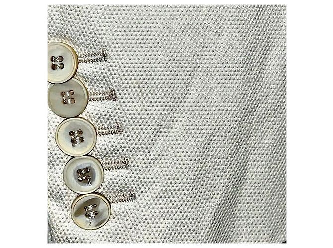 Blazer Gucci Estilo Militar de Algodón Blanco - vista 2