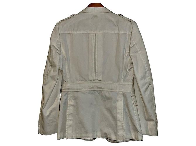 Blazer Gucci Estilo Militar de Algodón Blanco - vista 4