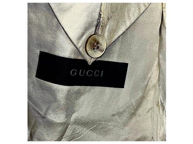 Blazer Gucci Estilo Militar de Algodón Blanco - vista 9