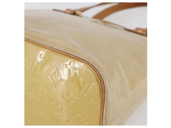 LOUIS VUITTON Borsa a Mano Monogram Vernis Houston Beige M91004 LV Auth BA6408 - vista 15