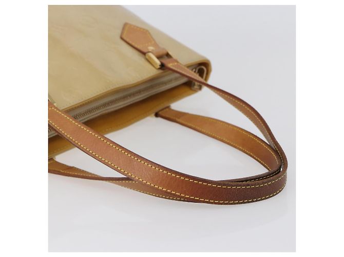 LOUIS VUITTON Borsa a Mano Monogram Vernis Houston Beige M91004 LV Auth BA6408 - vista 7