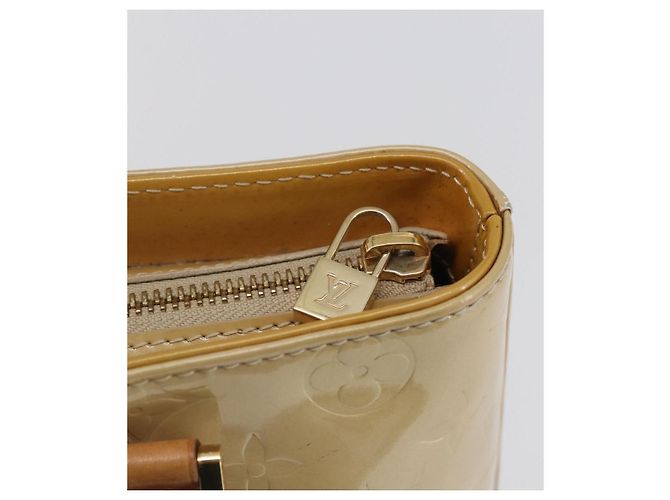 LOUIS VUITTON Borsa a Mano Monogram Vernis Houston Beige M91004 LV Auth BA6408 - vista 9