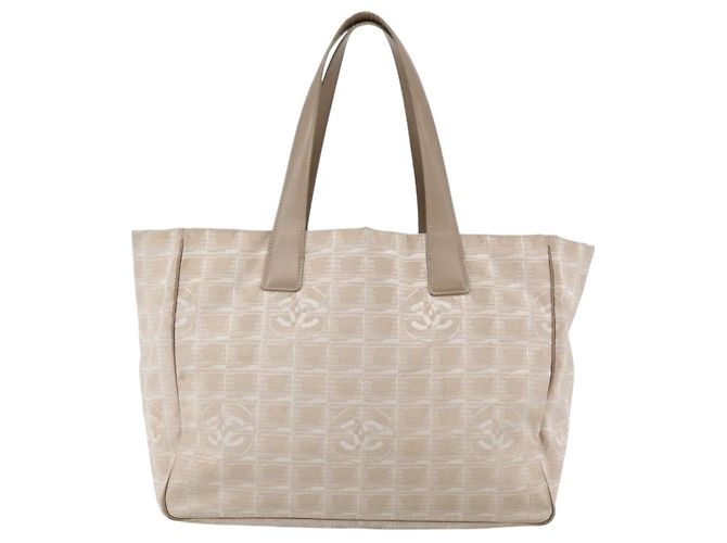 CHANEL Neue Reise Tote Tasche Nylon Rosa Gold CC Auth BA6476 Pink Golden - Ansicht 2