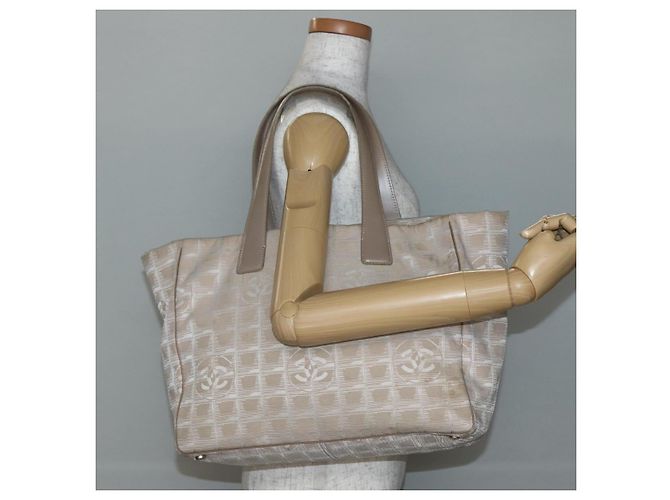 CHANEL Neue Reise Tote Tasche Nylon Rosa Gold CC Auth BA6476 Pink Golden - Ansicht 23