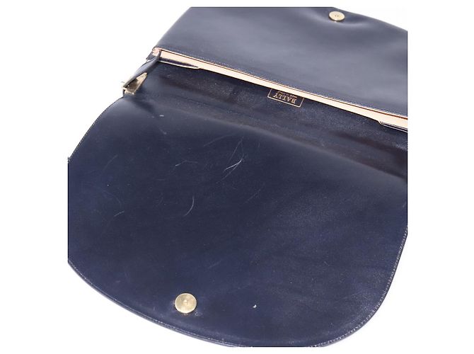 BALLY Borsa a Spalla in Pelle Nera e Oro Auth 143332 Nero D'oro - vista 10