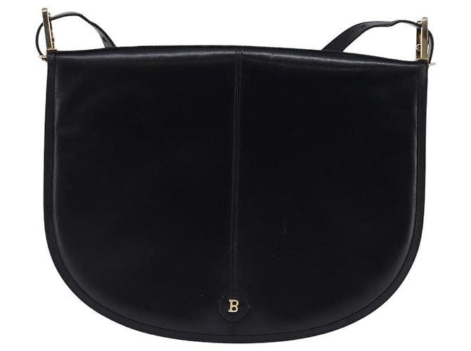 BALLY Borsa a Spalla in Pelle Nera e Oro Auth 143332 Nero D'oro - vista 13