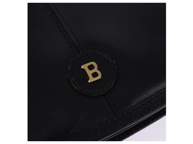 BALLY Borsa a Spalla in Pelle Nera e Oro Auth 143332 Nero D'oro - vista 17