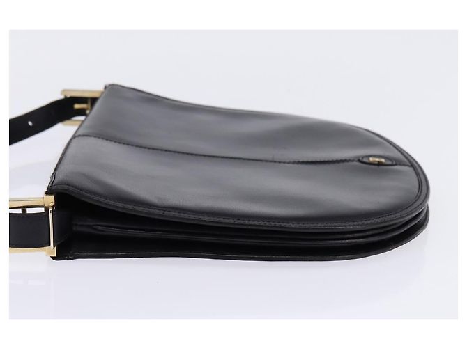 BALLY Borsa a Spalla in Pelle Nera e Oro Auth 143332 Nero D'oro - vista 3