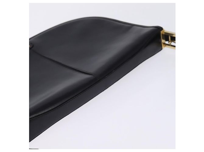 BALLY Borsa a Spalla in Pelle Nera e Oro Auth 143332 Nero D'oro - vista 6