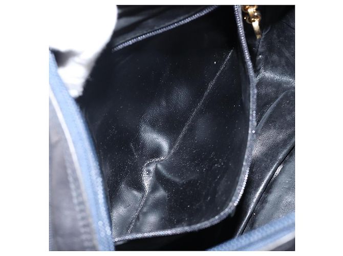 Borsa a Spalla Salvatore Ferragamo Vala in Pelle Blu Navy Oro Auth 143221 D'oro - vista 21
