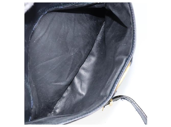 Borsa a Spalla Salvatore Ferragamo Vala in Pelle Blu Navy Oro Auth 143221 D'oro - vista 22