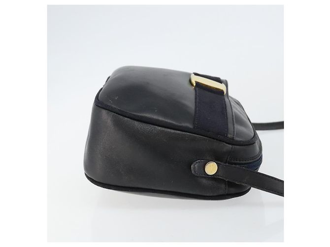 Borsa a Spalla Salvatore Ferragamo Vala in Pelle Blu Navy Oro Auth 143221 D'oro - vista 4