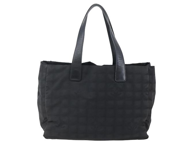 CHANEL Nuova Borsa Tote da Viaggio Nylon Nera CC Auth BA6319 Nero - vista 13