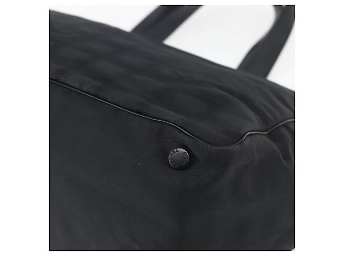 CHANEL Nuova Borsa Tote da Viaggio Nylon Nera CC Auth BA6319 Nero - vista 15