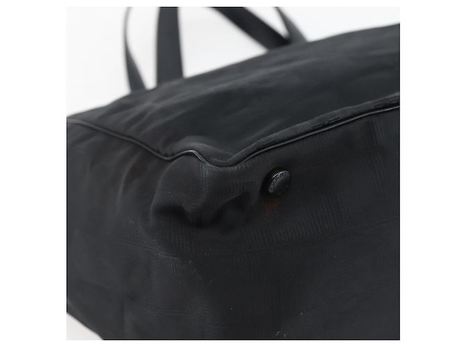 CHANEL Nuova Borsa Tote da Viaggio Nylon Nera CC Auth BA6319 Nero - vista 16