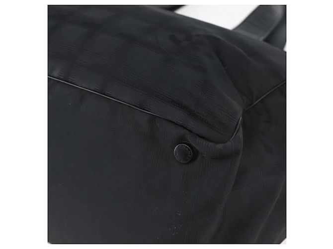 CHANEL Nuova Borsa Tote da Viaggio Nylon Nera CC Auth BA6319 Nero - vista 9