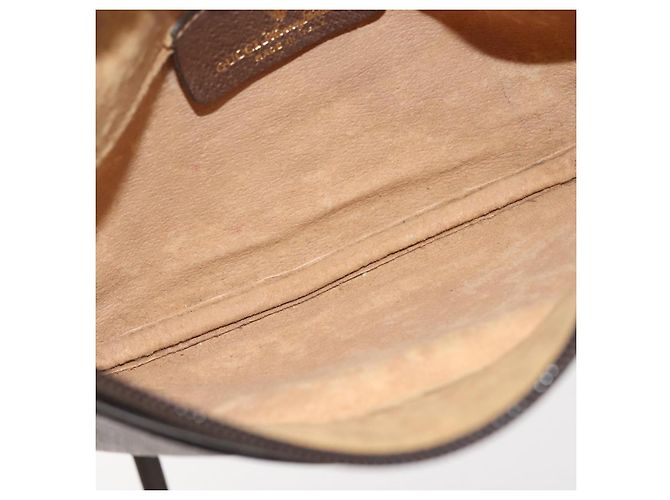 Gucci Borsa a Spalla GG Supreme PVC Beige Oro 904 02 020 Auth 143309 D'oro - vista 17