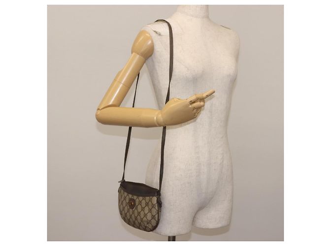 Gucci Borsa a Spalla GG Supreme PVC Beige Oro 904 02 020 Auth 143309 D'oro - vista 22