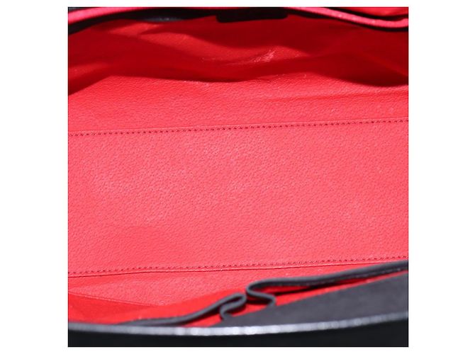 Céline Borsa a mano CELINE in pelle 2 in 1 nera e oro Auth 142840 Nero D'oro - vista 11