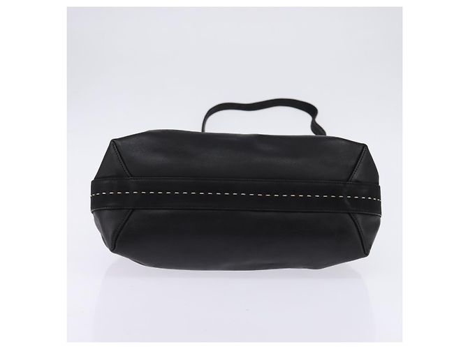Céline Borsa a mano CELINE in pelle 2 in 1 nera e oro Auth 142840 Nero D'oro - vista 5