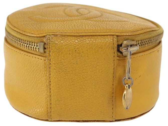 Boîte à bijoux CHANEL COCO en peau de caviar, or jaune, CC Auth am9057 Doré - vue 2