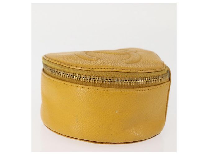 Boîte à bijoux CHANEL COCO en peau de caviar, or jaune, CC Auth am9057 Doré - vue 3