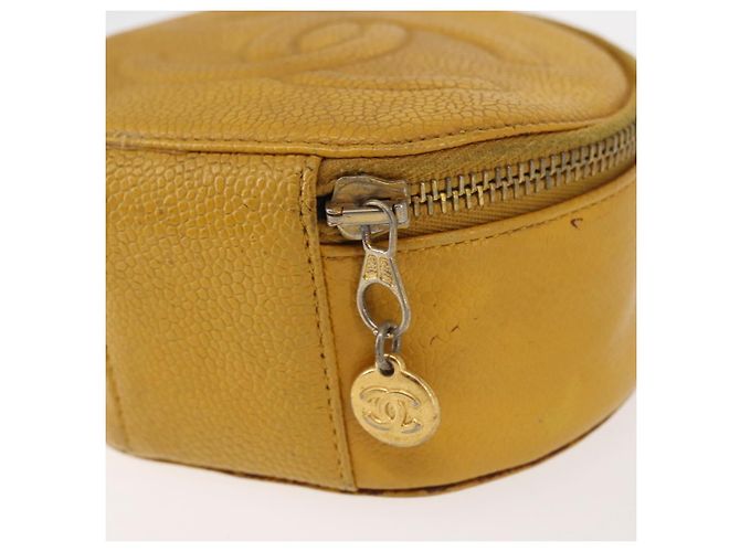 Boîte à bijoux CHANEL COCO en peau de caviar, or jaune, CC Auth am9057 Doré - vue 8