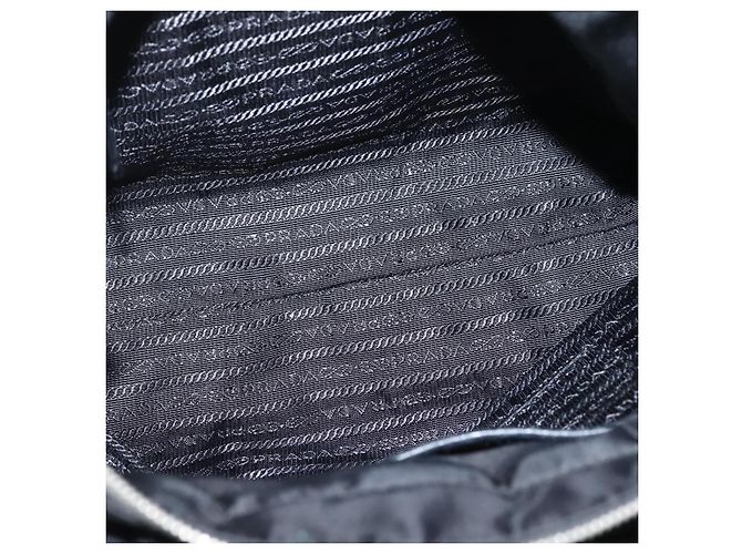 PRADA Borsa a Mano Nylon 2 in 1 Nero Argento Auth 139041V - vista 10
