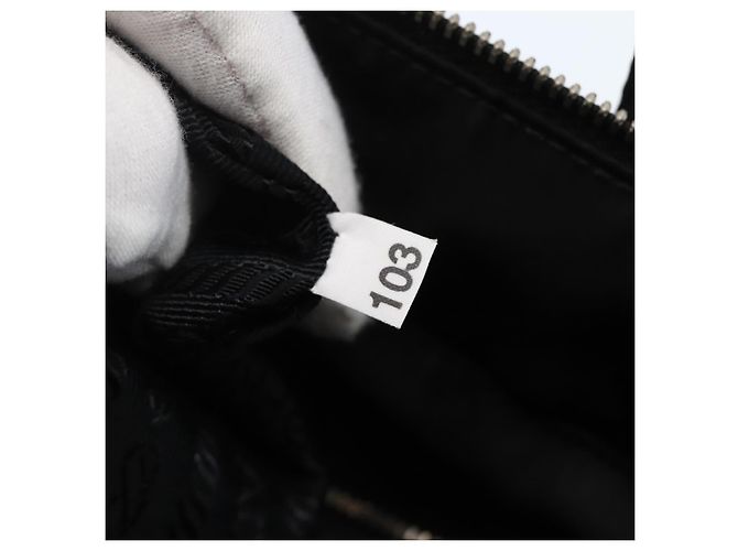 PRADA Borsa a Mano Nylon 2 in 1 Nero Argento Auth 139041V - vista 11