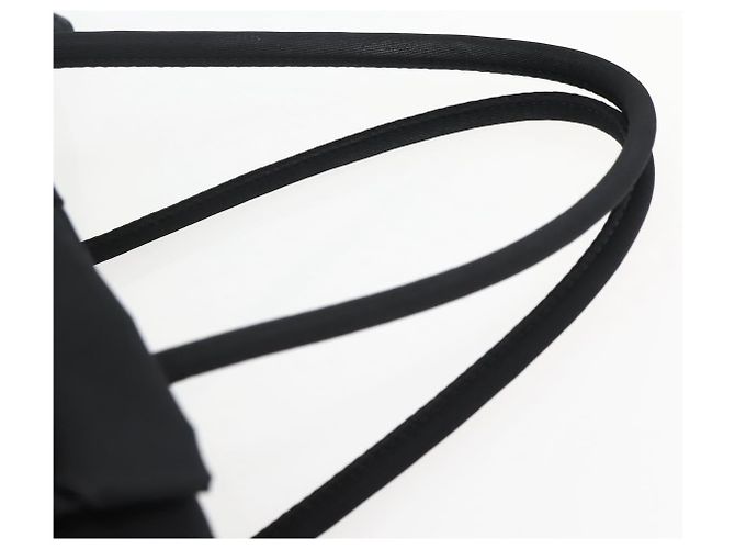 PRADA Borsa a Mano Nylon 2 in 1 Nero Argento Auth 139041V - vista 14