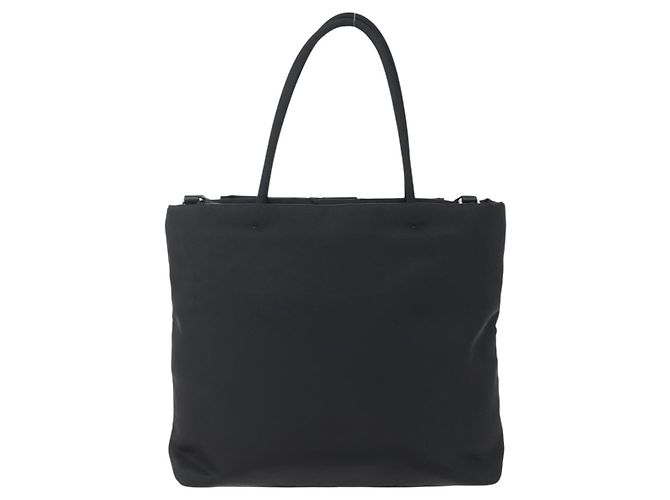 PRADA Borsa a Mano Nylon 2 in 1 Nero Argento Auth 139041V - vista 2