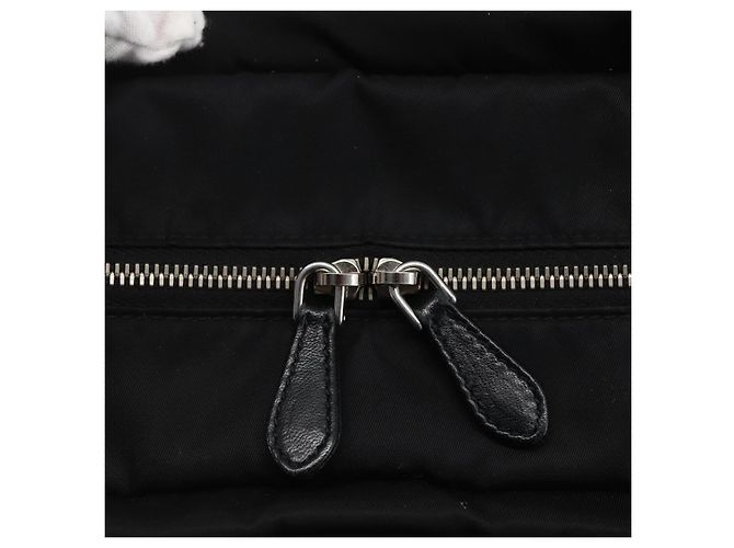 PRADA Borsa a Mano Nylon 2 in 1 Nero Argento Auth 139041V - vista 20