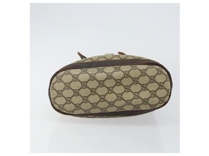 Gucci Borsa a Spalla GG Supreme PVC Beige Oro Auth 143238 D'oro - vista 10