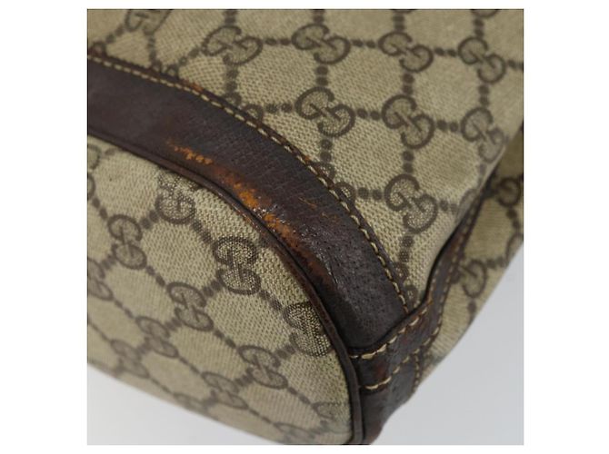 Gucci Borsa a Spalla GG Supreme PVC Beige Oro Auth 143238 D'oro - vista 13