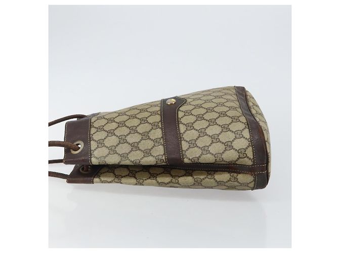 Gucci Borsa a Spalla GG Supreme PVC Beige Oro Auth 143238 D'oro - vista 5
