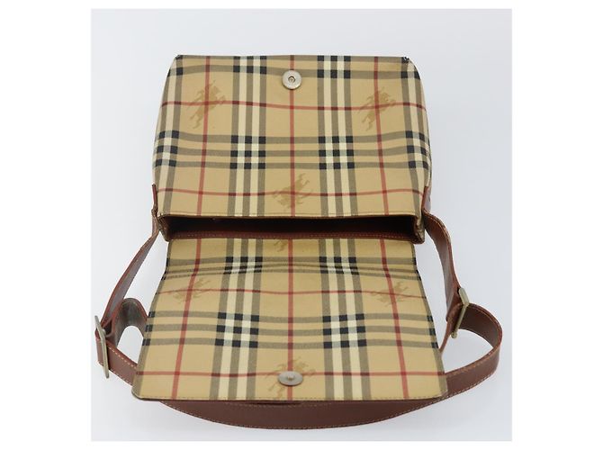 Borsa a Spalla Burberry Nova Check PVC Beige Auth 143199 - vista 17