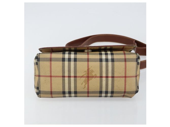 Borsa a Spalla Burberry Nova Check PVC Beige Auth 143199 - vista 5