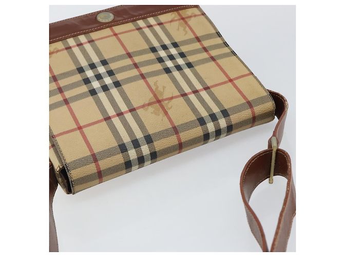 Borsa a Spalla Burberry Nova Check PVC Beige Auth 143199 - vista 6