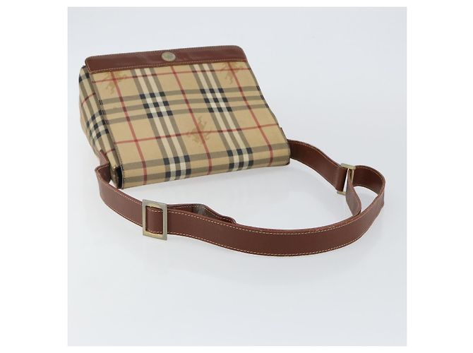 Borsa a Spalla Burberry Nova Check PVC Beige Auth 143199 - vista 7