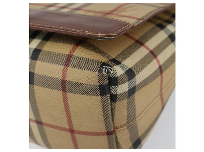 Borsa a Spalla Burberry Nova Check PVC Beige Auth 143199 - vista 9