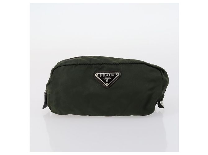 PRADA Nylon Pouch 4er-Set Schwarz Khaki Lila Auth bs29189 - Ansicht 15