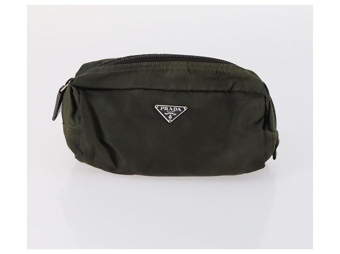 PRADA Nylon Pouch 4er-Set Schwarz Khaki Lila Auth bs29189 - Ansicht 7