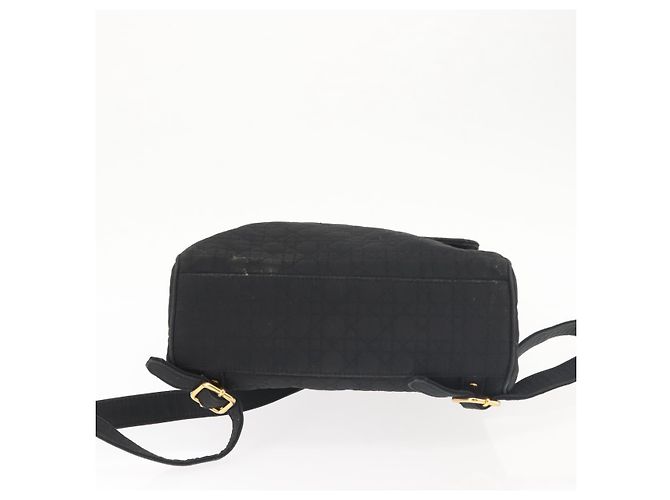 Christian Dior Canage Backpack Nylon Black Gold Auth BA5824 Golden - view 11