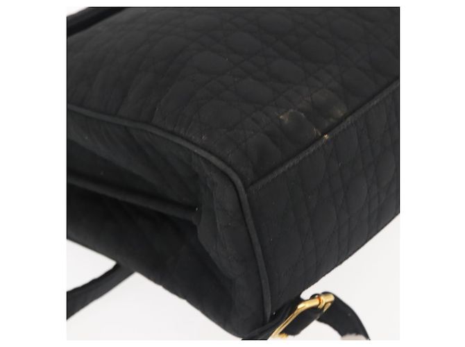 Christian Dior Canage Backpack Nylon Black Gold Auth BA5824 Golden - view 12