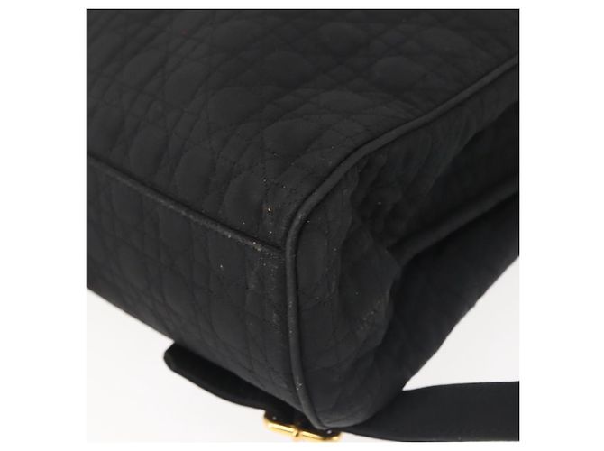 Christian Dior Canage Backpack Nylon Black Gold Auth BA5824 Golden - view 13