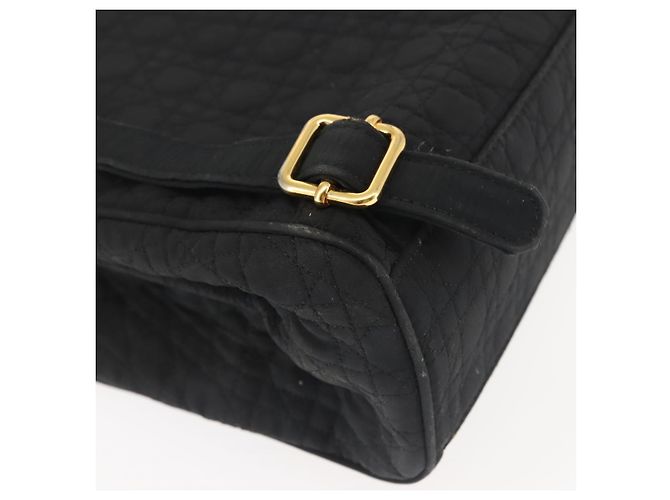Christian Dior Canage Backpack Nylon Black Gold Auth BA5824 Golden - view 14