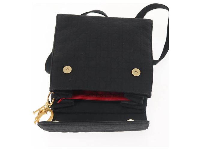 Christian Dior Canage Backpack Nylon Black Gold Auth BA5824 Golden - view 16