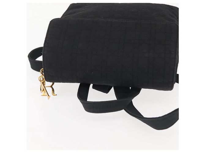 Christian Dior Canage Backpack Nylon Black Gold Auth BA5824 Golden - view 6