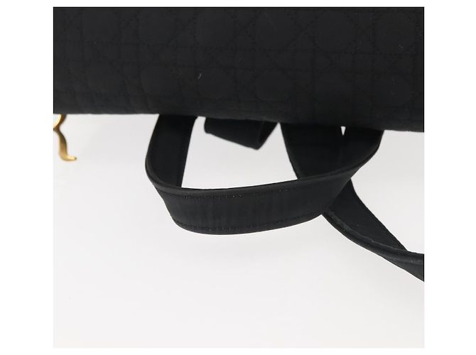 Christian Dior Canage Backpack Nylon Black Gold Auth BA5824 Golden - view 7